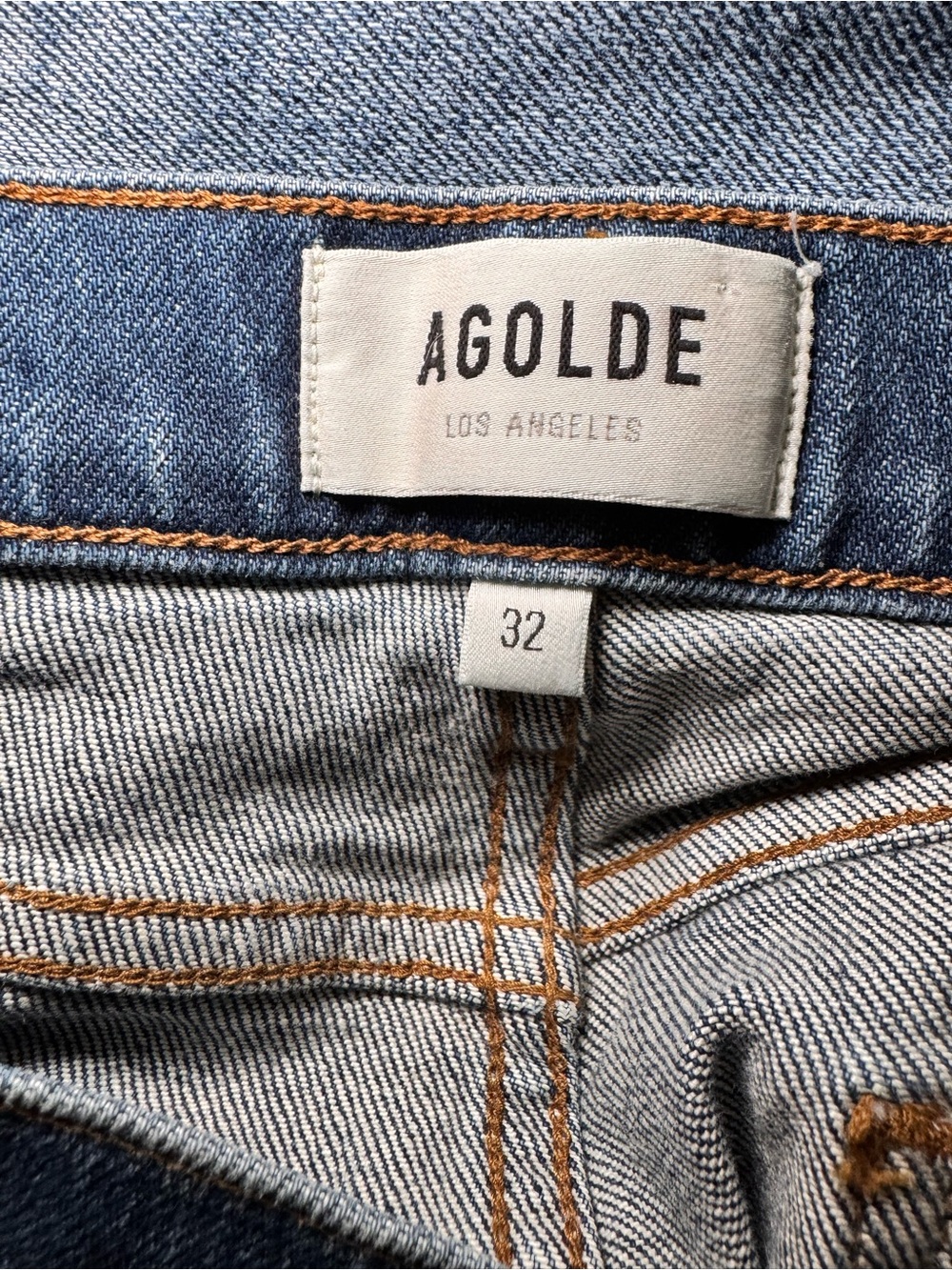 AGOLDE Nico High Rise Slim Jeans Fixation Button Fly Size 32 - Picture 6 of 10